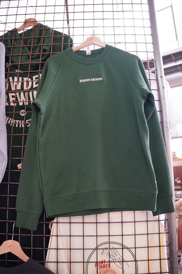 Bowden Green Embroidered Green Crew Neck