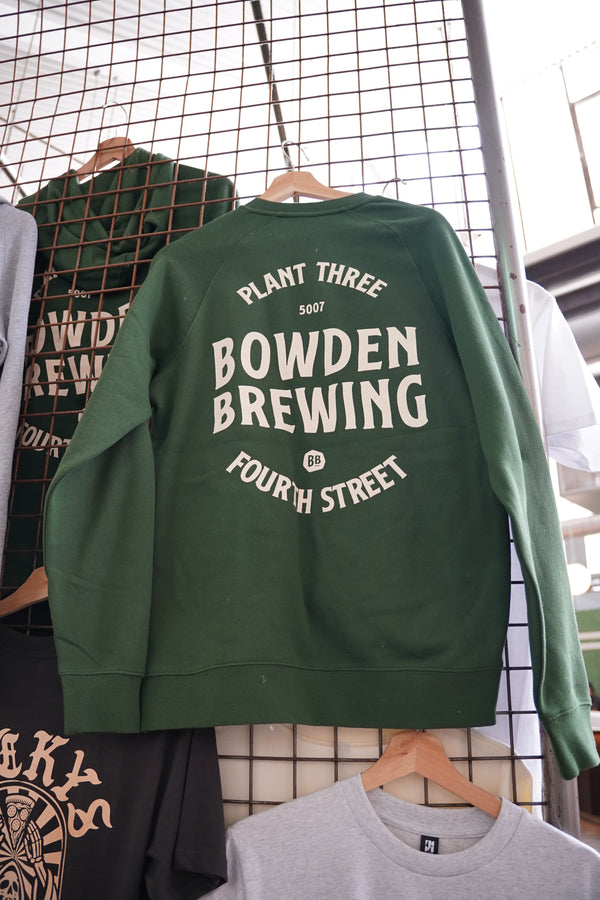 Bowden Green Embroidered Green Crew Neck