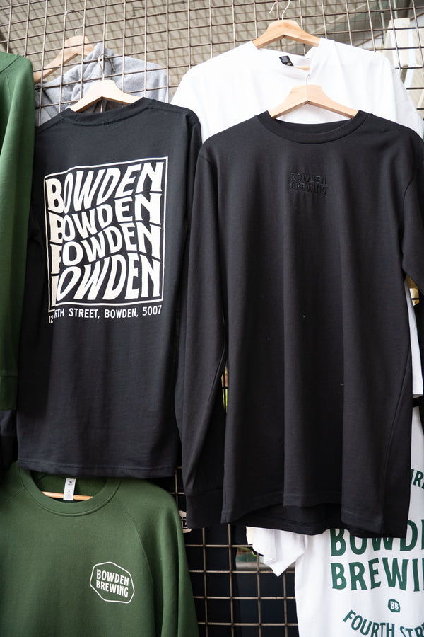 Bowden Black Embroidered Long Sleeve Tee