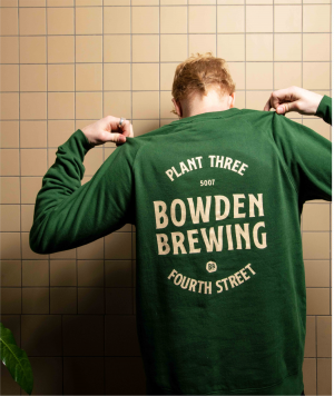Bowden Brewing Green Sweater